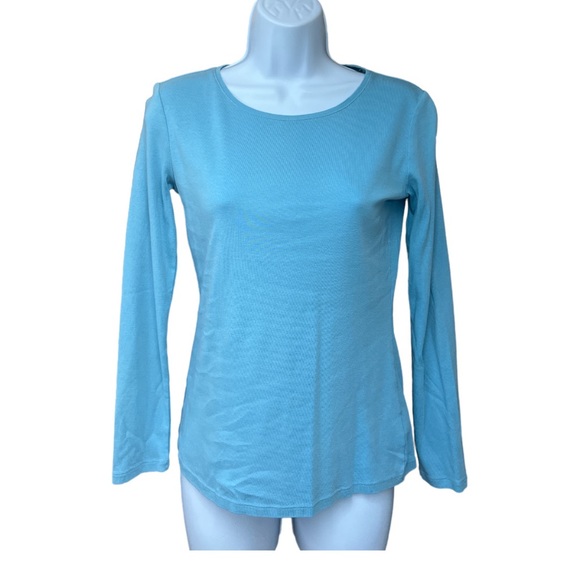 SzP Talbots Light Blue Long Sleeve The Talbots Tee - Picture 2 of 5